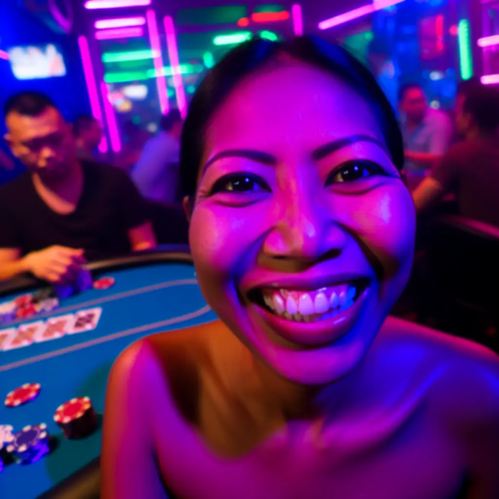 Close-up van een levendige nacht bij BlackTableAMS met neonverlichting en geconcentreerde spelers.